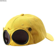 Detachable Goggle Pilot Baseball Cap