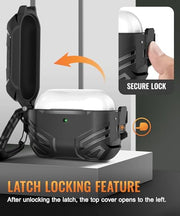 MOBOSI for AirPods Pro 3 Case, Fit for MagSafe, Black | Compatible with AirPods Pro 3rd Gen Cover, Military Grade Protection Shell with Lock, Cleaner Kit&Keychain for Men(2025)