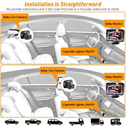 DoHonest Baby Car Camera HD 1080P: Rear Facing Car Baby Monitor Clear Image | Crystal Night Vision, Adjustable View Angle, Easy Setup, Anti-Glare Display, Safety for Kids & Infants