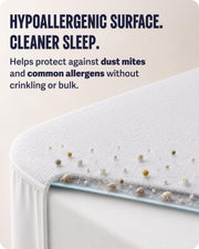 SafeRest Waterproof Queen Size Mattress Protector | Fitted with Stretchable Pockets, Machine Washable, Cotton Blend Mattress Cover for Bed