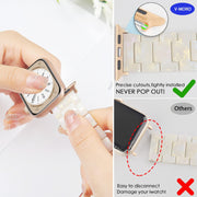 V-MORO Resin Bands Compatible with Apple Watch Band,41mm/40mm/38mm/42mm | Fashion Lightweight Strap for iWatch Series 12/11/10/9/8/7/6/5/4/3/2/1,Women Jewelry Dressy Bracelet Adjustable,Ivory White