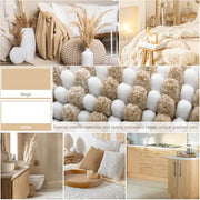BSICPRO Bathroom Rugs Sets 2 Piece, Non Slip Boho Bath Mats, Beige