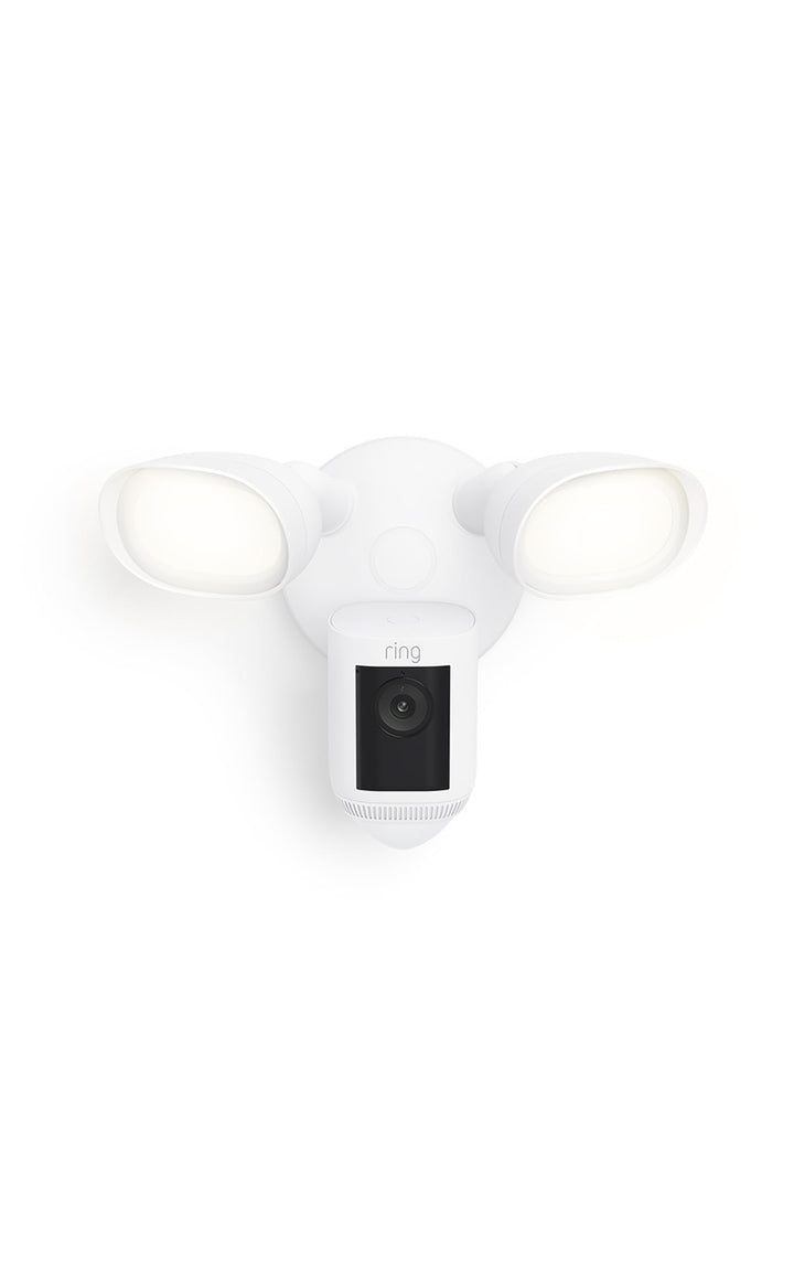 Ring Floodlight Cam Wired Pro, Home or business security, Retinal 2K Video, Color Night Vision and Two-Way Talk with Audio+, White