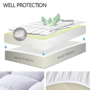 EASELAND Queen Size Mattress Pad Cotton Pillow Top Mattress Topper White | Cooling Mattress Cover Cotton Top,8-21" Deep Pocket Protector,60x80 Inches,Boxing Quilted & Machine Washable