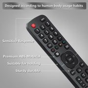 Universal for Hisense TV Remote Replacement | Fully Compatible with All Hisense Smart TVs | 1‑Year Warranty | Original Design with All Functional Buttons Intact