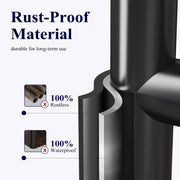 Kitsure Metal Toilet Paper Holder Free Standing, Medium, Black
