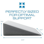 Kolbs Bed Wedge Pillow for Sleep Apnea, FSA Eligible Acid Reflux, and Back Pain Relief, with Chic Jacquard Cover - Headboard Wedges for Sleeping (Standard Width 7.5" Height)