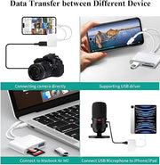 Apple Dual-Interface (USB-C & Lightning) SD/TF Card Reader and USB Adapter
