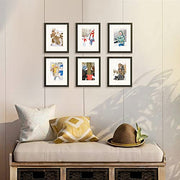 upsimples 8x10 Picture Frames, Gallery Wall Frames Set of 5, Black | Photo Frame Collage Wall Decor, 8 x 10 Frame, 5x7 Frame with Mat for Family, Baby, Hallway, Christmas