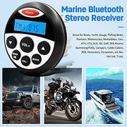 GUZARE Boat Marine Stereo Receiver Bluetooth - 45 x 4 Watts Audio AM FM Gauge Waterproof Radio Tuner Streaming for Boats Golf Cart ATV UTV and Spa Hot Tubs GR304