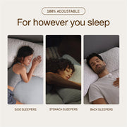 Coop Home Goods Original Adjustable Pillow, Queen Size Bed Pillow for Sleeping, Cross Cut Memory Foam Pillow - Medium Firm Back, Stomach and Side Sleeper Pillow, CertiPUR-US/GREENGUARD Gold