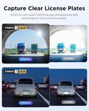 VIOFO A229 Plus Dash Cam Front and Rear, 2K Dual STARVIS 2 Sensors & HDR | 1440P+1440P Car Dash Camera, 5GHz Wi-Fi, Smart Voice Control, Ultra-Precise GPS, Built-in Supercapacitor, 24H Parking Modes