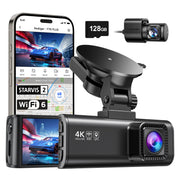 REDTIGER F7NP 4K Dash Cam Front Rear, STARVIS 2 Sensor, Free Card Included | 5.8GHz WiFi-20MB/s Download, WDR Night Vision, Wide Angle, G-sensor Incident Detection, 24H Parking Mode(Hardwire kit needed)