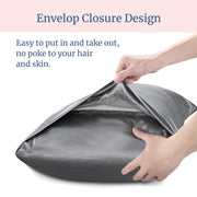 BEDELITE Satin Pillowcases, Queen Size 20x30 Inch, Dark Grey, Set of 2 | Similar to Silk Pillow Cases, Soft and Cooling, Reduces Friction, Gentle on Hair and Skin, Envelope Closure, Women Men Gift
