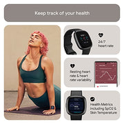 Google Fitbit Versa 4 Fitness Smartwatch, 24/7 Heart Rate - Black/Graphite | Daily Readiness, 3-month Google Health Premium Membership included, GPS, 40+ exercise modes, sleep tracking