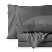 Bare Home Queen Sheet Set - 1800 Ultra-Soft (Queen, Grey) | Deep Pockets 6 to 15 Inches, Breathable, Hypoallergenic, Hotel Luxury, Easy Fit, Soft, All-Season