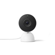 Google Nest Cam Indoor (Wired, 3rd Gen) - Security Camera - 2025 - Snow | 2K video, motion detection, color night vision, 2-way audio, works with Google Home and Gemini, intelligent alerts