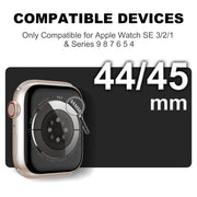 XYF Compatible for Crystal Clear Apple Watch Bands 45/44mm CrystalClear | Jelly Sport Strap&Bumper Case Cover for Men Women,Compatible for iWatch Series 9 8 7 6 5 4 SE 3 2 1,45mm/44mm Crystal Clear