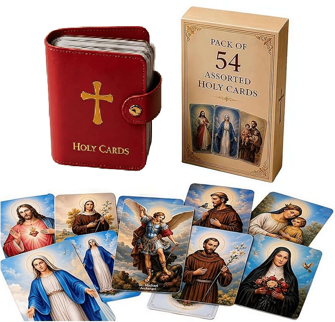 ✝️ Catholic PVC+PU leather Holy Card Holder