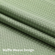 Colorful Star Sage Green No Hook Waffle Shower Curtain Set, 72 x 75 Inch | Waterproof Shower Curtain with Snap in Fabric Liner and Mesh Top Window, Hotel Style Heavy Duty Thick Bathroom Curtain