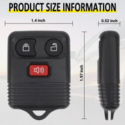 Vurkcy Keyless Entry Remote Key Fob Compatible with Ford F150 F250 F350 Escape Expedition Explorer Ranger, Lincoln, Mercury, Mazda and More, Replacement for CWTWB1U331 CWTWB1U345, 3 Button (Pack of 2)