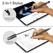 Bopomofo Stylus(5 Pcs),2-in-1 Stylus Pen for Touchscreen,Capacitive Stylus | Stylus with Precise Disc Tip & Rubber Tip for iPad iPhone Samsung Galaxy Android Tablets Kindle, 3 Disc Tips+6 Rubber Tips