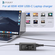 VJYUIJAY Universal 65W USB C Laptop Charger Compatible with HP chromebook Lenovo Dell Acer Asus Samsung Google Computer Type C Power AC Adapter