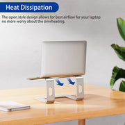BESIGN LS03 Aluminum Laptop Stand, Ergonomic Detachable Computer Stand, Notebook Riser, Laptop Mount Compatible with Air, Pro, Dell, HP, Lenovo More 10-15.6" Laptops, Silver