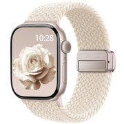 Braided Stretchy Magnetic Sport Band for Apple Watch Bands for Women Men | Soft Nylon Solo Loop 38mm 40mm 41mm 42mm 44mm 45mm 46mm 49mm, Strap for iWatch Series 12 11 10 9 8 7 6 5 4 3 2 1 SE Ultra