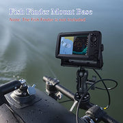 Fish Finder Mount Base, Universal 360° Rotation Ball-Mount Fish Finder Bracket, Nylon & Stainless Steel Electronic Holder for Marine Boat Kayak Pontoon Canoe Helix Garmin, 4*Srews, 4*Nuts