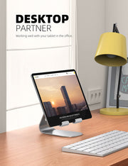 Lamicall iPad Stand Adjustable Tablet Holder, Sturdy Aluminum, Multi-Angle | Dock Stand for 4-13" iPad Pro Air Mini Kindle Tab Switch, All Aluminum Metal, Multi-Angle, Sturdy, Office Desk Accessories