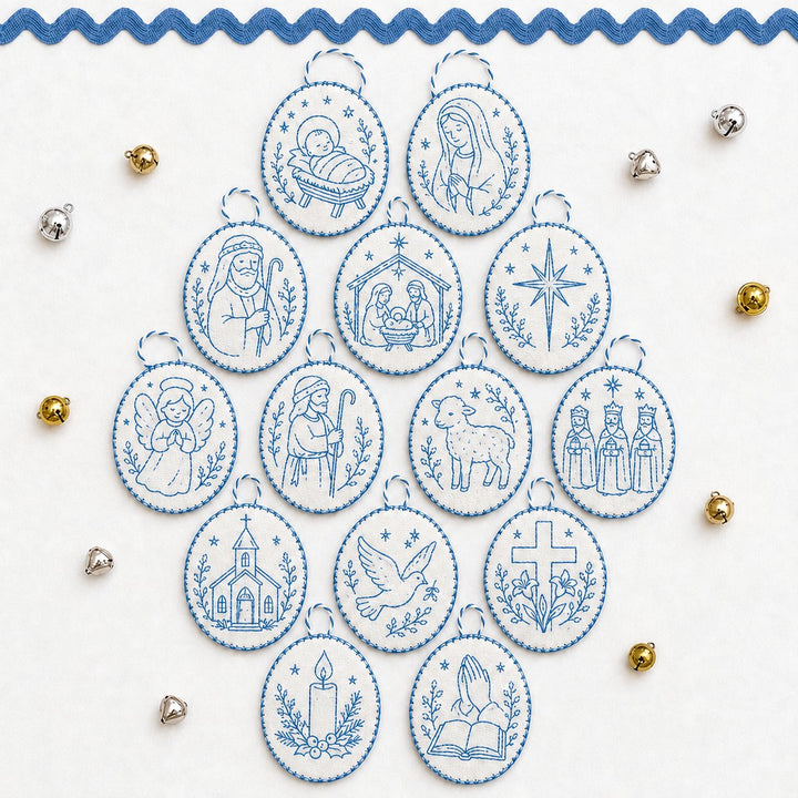 🧵Beginner-Friendly DIY Heirloom Oval Embroidery Ornament Kit Collection | Complete Kit with All Tools & Step-by-Step Guide Included 💕