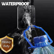 DDMY Adhesive Wall Hooks Clear 50lb(Max) Heavy Duty Hanging Sticky-10 Pack | Heavy Duty Hooks for Walls Hanging 50 lbs No Damage, Waterproof Sticky Transparent Ceiling Hook for Towel/Kitchen/Outdoor
