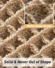 Upgraded Waffle Bath Mat Ultra Absorbent Non Slip Bathroom Mat, 17" x 24" | Brown, Quick Dry Washable Bathroom Rugs, Extra Soft Decorative Bath Rugs for Bathroom Floor, Beside Tub and Shower