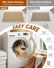 Smiry Waffle Bath Mat 30X20, Extra Soft Absorbent Bathroom Rugs, Brown | Non Slip Machine Washable Quick Dry Bath Rugs for Bathroom Floor, Tub, Shower, Home Decor Accessories