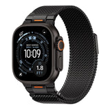 Milanese Loop for Apple Watch Ultra 4/3/2 Band 49mm 40/41/42/44/45/46mm Men | Tactical Mecha Strap,Military-Grade Design,Magnetic Metal Mesh Wristband,iWatch Ultra 2/3/4 Series 12/11/10/9/8/7/6/5/4 SE