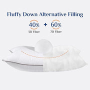 JOLLYVOGUE Pillows Standard Size Set of 2, Cooling and Firm Pillows with Oeko-Tex Certified Down Alternative Filling for Side, Back, and Stomach Sleepers, Hotel Collection