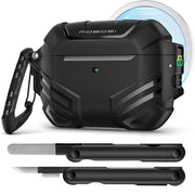 MOBOSI for AirPods Pro 3 Case, Fit for MagSafe, Black | Compatible with AirPods Pro 3rd Gen Cover, Military Grade Protection Shell with Lock, Cleaner Kit&Keychain for Men(2025)
