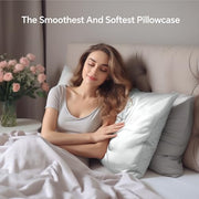 INFIIXSO Mulberry Silk Pillow Cases Standard Size with Zipper, Light Grey | Ultra Smooth & Soft Silk Pillowcase for Hair & Skin, Cooling Pillow Cover for Hot Sleepers, Hidden Zipper, 1Piece 20"x26"