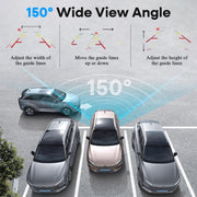HD 1080P Backup Camera Plug & Play: Fast 60FPS Smooth Real-Time Clear View | 25-Minute Easy to Install, Monitor Easy Setup, Bright and Clear Night Vision, Dustproof & Weatherproof for Cars Trucks SUVs