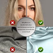 Suatien Mulberry Silk Pillowcase for Hair and Skin Standard Size, Haze Blue | Fits 20x26 Inches Pillows, Hypoallergenic, Smooth, Cooling Pillow Covers for Hot Sleepers with Hidden Zipper, Women Men Gift