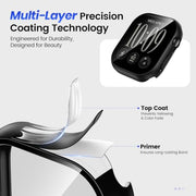 Tensea 3PCS for Apple Watch Screen Protector Case Series 12 46mm | iWatch Protective Face Cover for Women Men, Tempered Glass Film Hard Bumper for iPhone Watch 12 46 mm Accessories