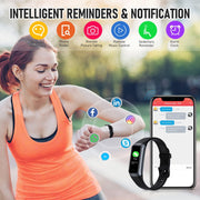 Fitness Tracker with 24/7 Heart Rate, Activity Trackers with Blood Pressure Sleep Monitor, 1.10" AMOLED Screen Step Tracker, Waterproof Step Counter, Health Smart Watch Pedometer for Women Men