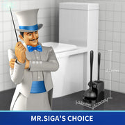 MR.SIGA Toilet Plunger and Bowl Brush Combo for Bathroom Cleaning, Black | Heavy duty toilet brush and plunger set, toilet bowl brush and plunger with holder