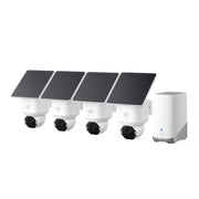 eufy Security SoloCam E42, 4-Cam Kit, 4K Solar Security Camera | AI Facial Recognition & Motion Tracking, Strobe Light, Pan & Tilt, Solar Powered, Built-in Local Storage (Up to 16TB)