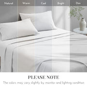 Comfort Spaces 100% Cotton Percale Sheets Twin Sheet Set 3 Pcs, White | Crisp, Cool & Breathable Bed Sheets, 12" Deep Pocket Fits Up to 14" Mattress, Lightweight, All Season Cozy, with Pillow Case