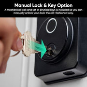 Wyze Auto-Lock Bolt v2, Fingerprint Keyless Entry Smart Lock, AI Learning Scanner with Wi-Fi Front Door Lock Deadbolt, Auto-Lock, 8 Months Battery, BHMA2, IP53, Anti-Peep Keypad, Backup Keys