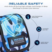 Nocqua Pro Power Kit - 12 Volt Lithium Battery with Charger - 10Ah | Battery Kit for GPS, Fish Finders & Depth Finders, Compact & Portable Kayak Battery Power for Marine Adventure & Kayaks