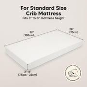 KeaBabies 2pk Organic Cotton Crib Sheets for Boys Girls 52x28, Soft White | Soft Breathable Fitted Crib Mattress Sheet Neutral, Cozy Cover for Baby Bed Set, Toddler Mattress, Cute Prints