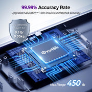 Ovutek Bathroom Scales Digital Weight 450lb, Most Accurate to 0.05lb | Extra LED Display with Large Clear Numbers for Body Weighting, Baby, Pet, Elderly Home Use, Sturdy and Durable Base Machine